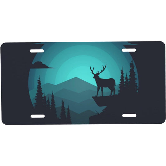 Deer Pine Tree Vanity PLate